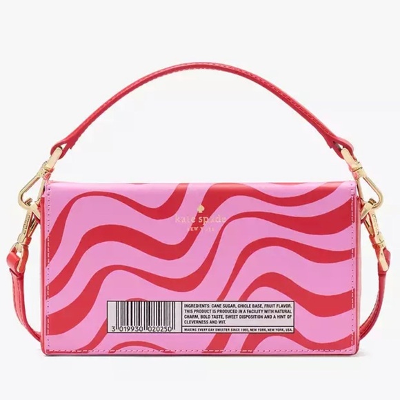 Kate Spade Cherry Print Pink and Red Crossbody Bag sticky situation bubble gum - Picture 5 of 8